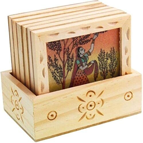 Wooden handcrafted coasters - handcrafted,