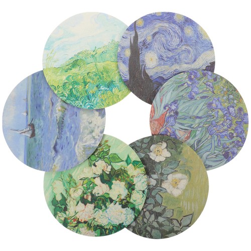 Reusable round coasters set - reusable,