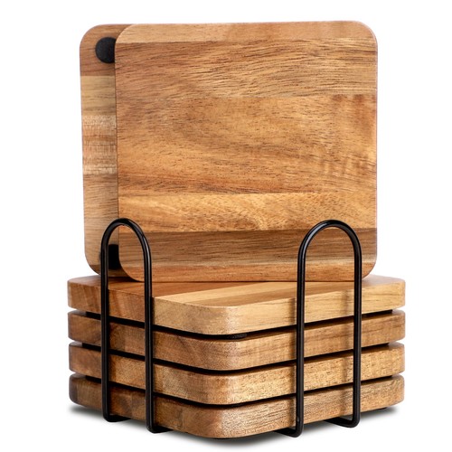 Wlwnwft acacia wood coasters - wlwnwft,
