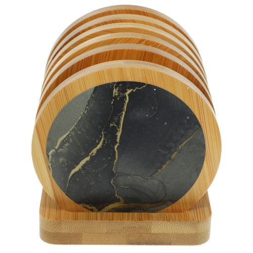 Round wooden coasters heat - coasters,