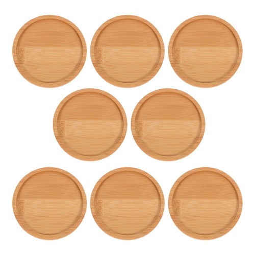 Beige bamboo coaster - coaster, for