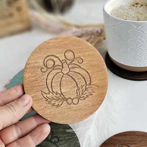Pumpkin coaster handmade - pumpkin,