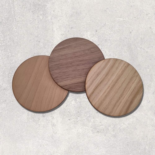 Round coaster set wood - round,