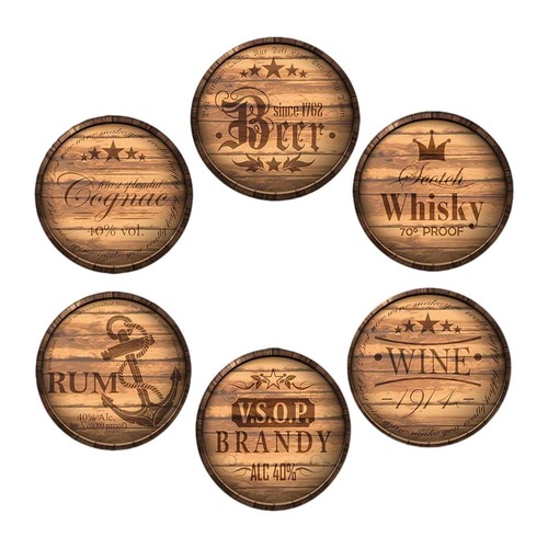 Pieces wooden coasters table - pieces,