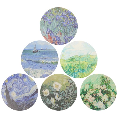 6pcs reusable round coasters - reusable,