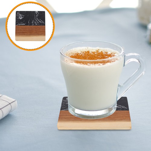 4pcs wood drinks coasters - 4pcs,