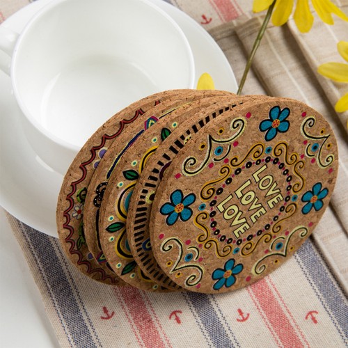 Pcs natural cork coaster - pcs,
