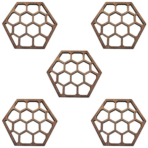 Reusable wooden coasters - wooden,