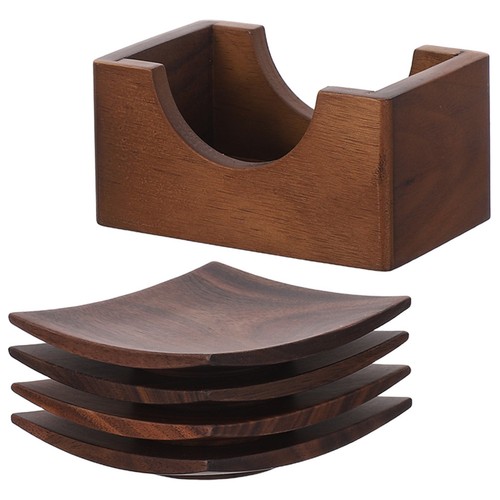 Walnut coaster set - walnut,