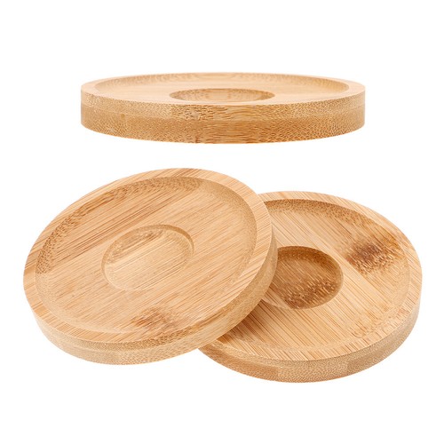 Pcs natural wood coasters - 3,